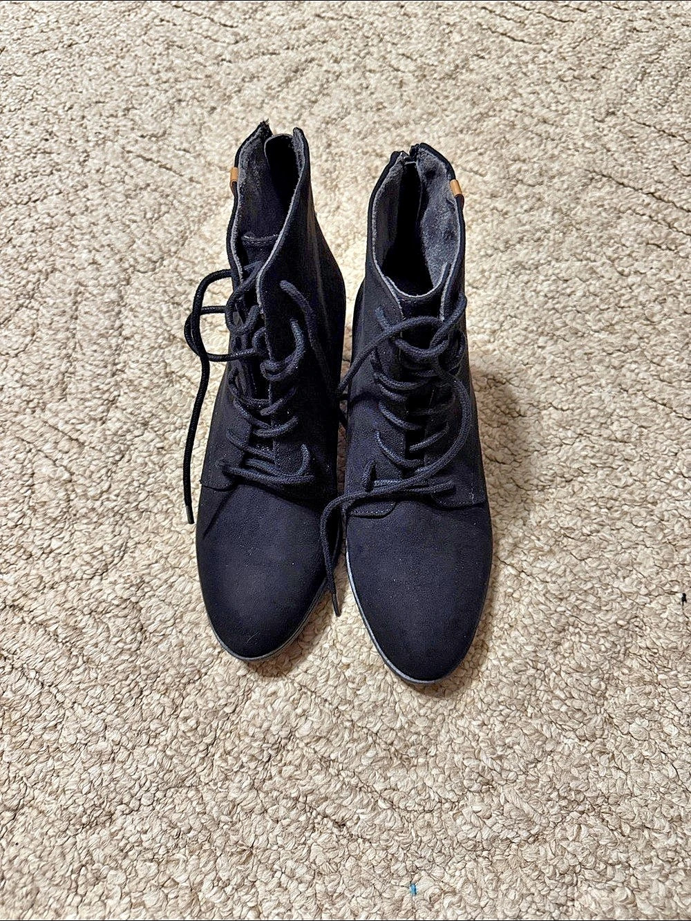 Dr Scholls Black Lace-Up Ankle Boots US 6